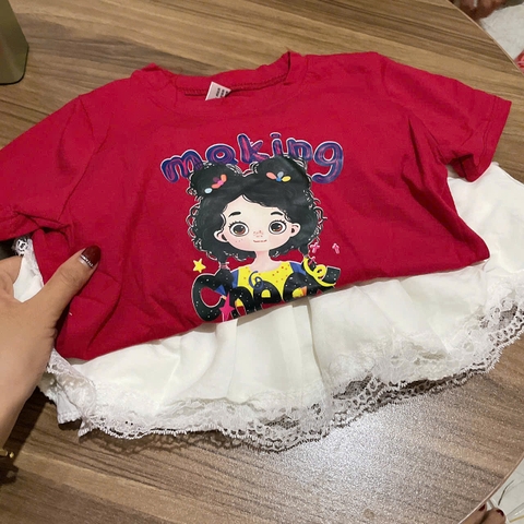 G786-Set bé đỏ cv ren trắng (08.15kg)