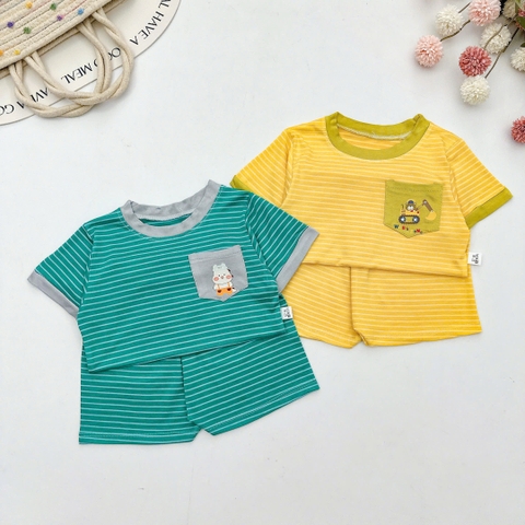 B491-Bộ cộc thun lạnh kẻ màu túi (05.15kg)