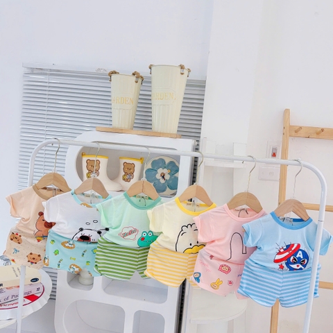 B493-Bộ cộc thun lạnh thú quần kẻ (05.15kg)