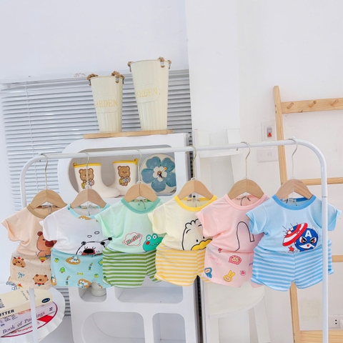 B493-Bộ cộc thun lạnh thú quần kẻ (05.15kg)