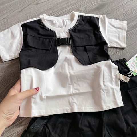 T669-Set áo cotton khoá q kaki đen (12.24kg)