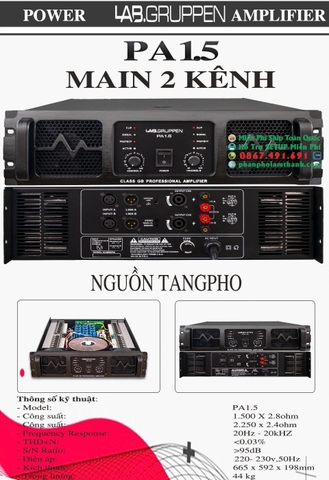 Main cục đẩy công suất lapgruppen pa1.5