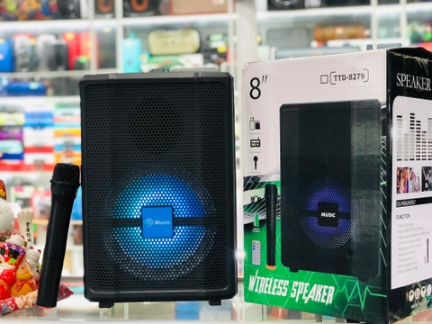 LOA BLUETOOTH KARAOKE 2 TẤC 8279 KÈM 1 MICRO KHÔNG DÂY