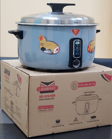 NỒI CƠM ĐIỆN CÔNG NGHIỆP 16 LÍT LADOMAX HA-71160