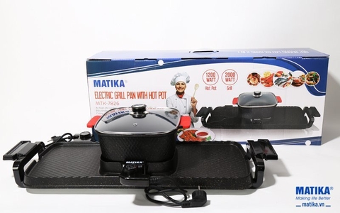 Bếp nướng lẩu đa năng Matika MTK-7826