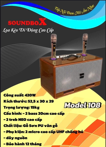 Loa xách tay Soundbox PU108