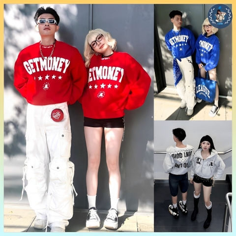 [A408] Áo thun da cá dày dặn IN 2 MẶT PHỐI CHỮ VÀ SAO phom rộng bo chun tay dài siêu hot - L2M (new)