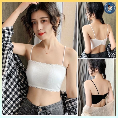 [B005] ÁO BRA 2 dây LEN TĂM cài sau hàng THÁI mềm mịn siêu gợi cảm dễ phối đồ - L2M