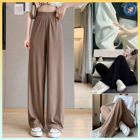 [Q024] Quần dài ống suông nữ GÂN TĂM mềm mịn tôn dáng co giãn dễ phối đồ - L2M