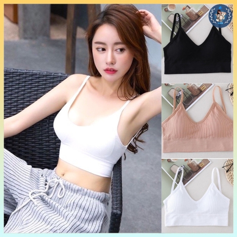 [B006] Áo bra gân tăm CHỮ U HỞ LƯNG sâu có đệm ngực sang chảnh dễ phối đồ - L2M