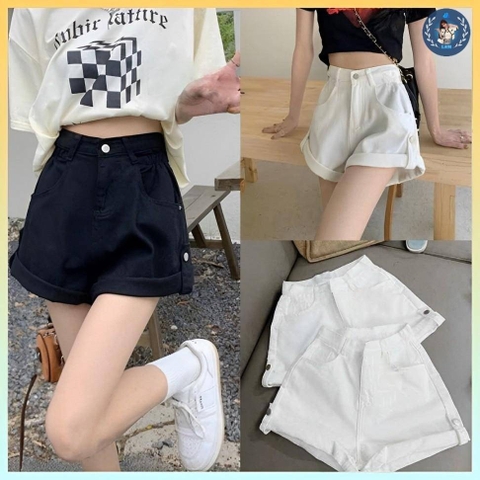 [Q036] Quần SHORT kaki nữ BẤM 2 TAG LAI 2 bên co giãn tôn dáng năng động và cá tính - L2M