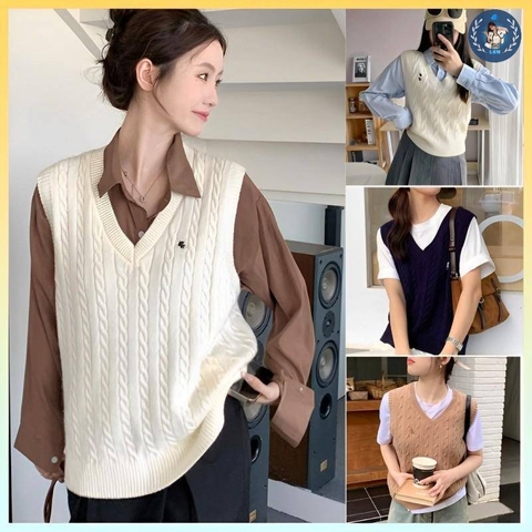 [A244] Áo len thun Montoghi dệt kim GILE LOGO NHỎ phối thừng Quảng Châu dễ phối đồ xinh xắn - L2M