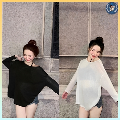 [A309] Set (2 món) Áo len thun nữ GIẤY PHỐI TÚI tay dài dệt kim màu trơn năng động cực hot - L2M  (Hot)