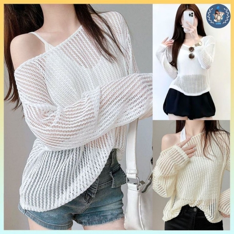 [A488] SET áo len Montoghi LƯỚI CỔ TRÒN LỬNG phom BASIC dễ phối đồ năng động xinh xắn - L2M (New)