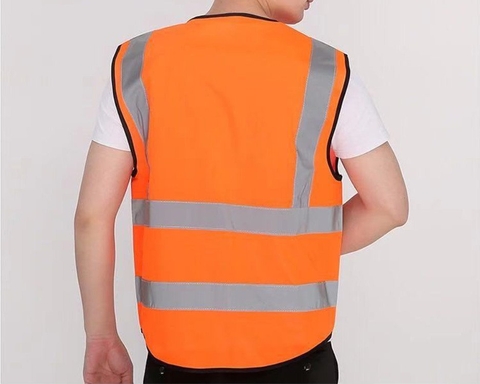 Áo lưới công trình – màu cam – siêu thoáng mát