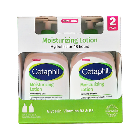 Cetaphil Moisturizing Lotion, Normal To Dry Skin, 20 fl oz, 2-Count