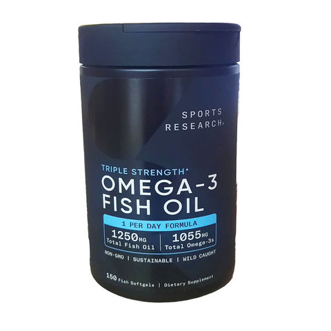    Sports Research Triple Strength Omega-3 Fish Oil, 150 Fish Softgels