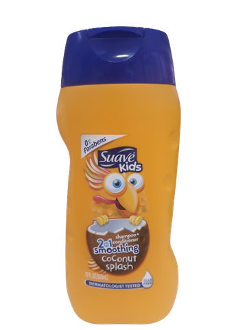 Dầu gội + xả SUAVE SHAMPOO KIDS 2in1 Coconut Smoother 12oz