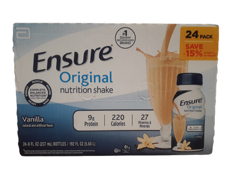 Thức uống dinh dưỡng Ensure Original Nutrition Shake  Vanilla 24/8oz ( thùng 24 chai)