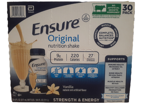 Sữa Ensure Original Nutrition Shake Vanilla 237ml chai ( thùng 30 chai ) của Mỹ