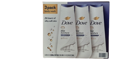 Dove Deep Moisture Body Wash 23 oz, 3-pack