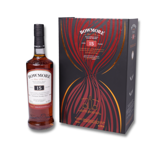 Bowmore 15YO + 2 Glasses 70cl