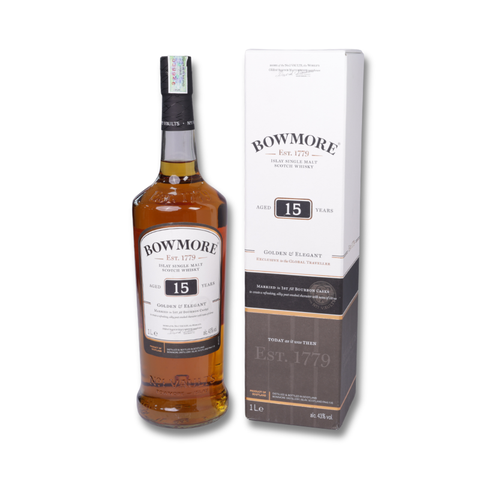 Bowmore 15YO Golden & Elegant GBX 1L