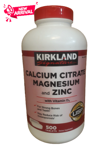 Viên uống bổ khớp Kirkland Signature Calcium Citrate Magnesium & Zinec ( 500 VIÊN)