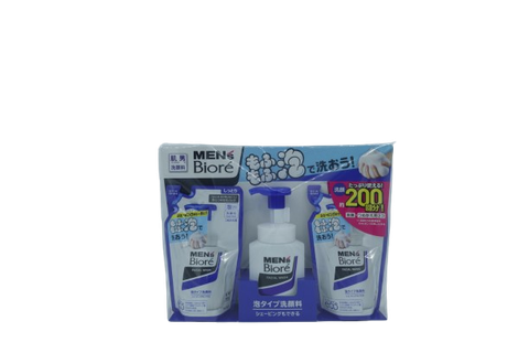 Men's Biore Face Wash 150ml + 2x130ml