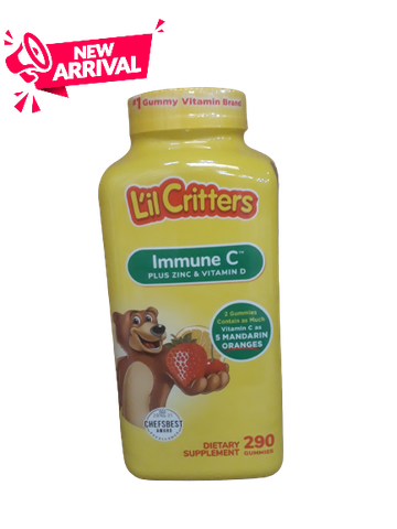 Kẹo dẻo bổ sung vitamin C và tăng sức đề kháng L'il Critters Immune C (290 viên)