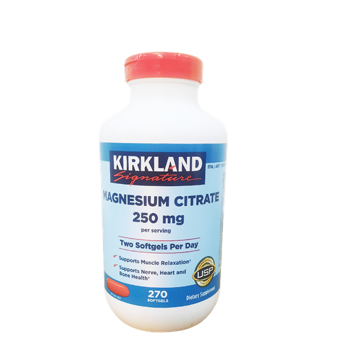 Kirkland Signature Magnesium Citrate 250mg, 270 Softgels