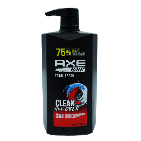Axe Total Fresh 3 In 1 Shampoo Conditioner & Body Wash 28.0 Oz