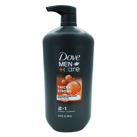 Dove Men 2 In 1 Shampoo & Cd Thick To Strong With Pump 31.0 Oz