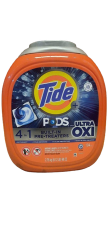 Viên giặt xả quần áo Tide Pods with Ultra Oxi Laundry Detergent Pods, 104-count  ( 104 viên)