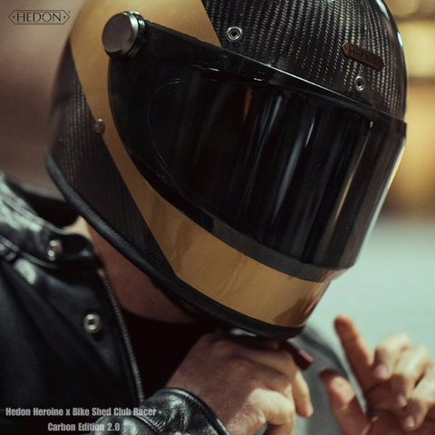 Nón Hedon Heroine x Bike Shed Club Racer - Carbon Edition 2.0