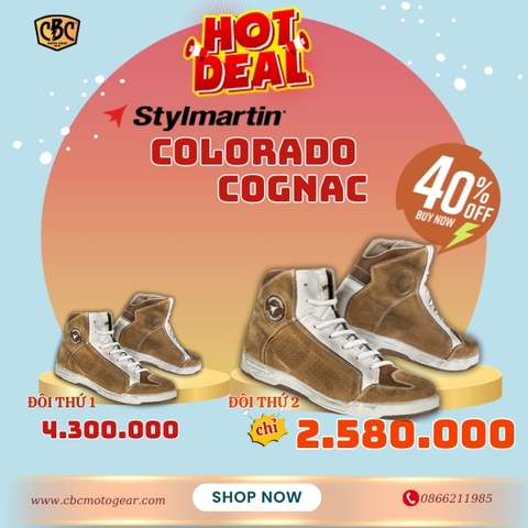 STYLMARTIN COLORADO COGNAC/WHITE