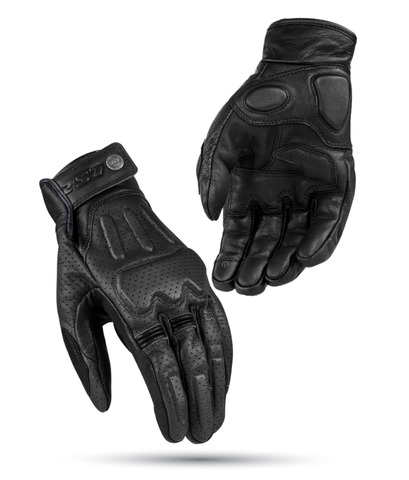 Găng Tay Moto Rust Man LS2 - Black Leather