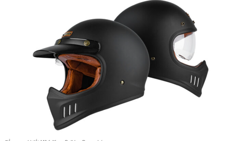 Nón Fullface Bulldog Classic Dogo Black