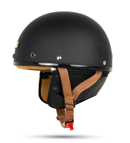 Nón Bảo Hiểm Nửa Đầu (1/2) Bulldog Pug - Đen Nhám