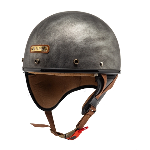 Nón Bảo Hiểm Nửa Đầu (1/2) Bulldog Pug - Retro Sliver