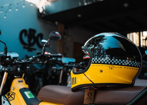 Nón Fullface Bulldog Classic Dogo 9#A Gloss Black Yellow