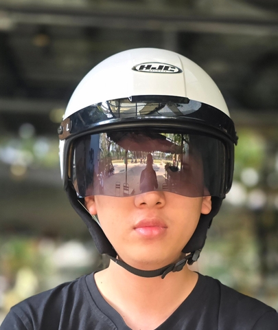 Nón Bảo Hiểm HJC nửa đầu - Đen Bóng