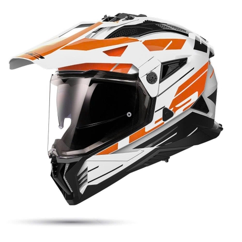 Nón LS2 MX702 Pioneer II Namib White Orange