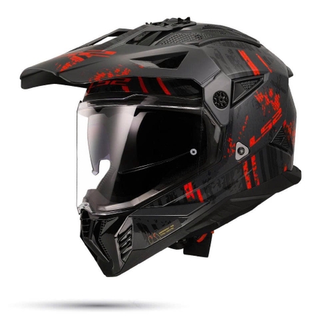 Nón LS2 MX702 Pioneer II Crazy Black Red