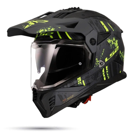 Nón LS2 MX702 Pioneer II Crazy Black H-V Yellow