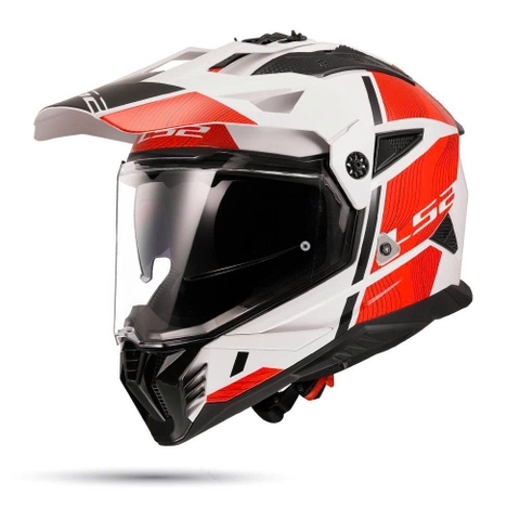 Nón LS2 MX702 Pioneer II Hill White Red