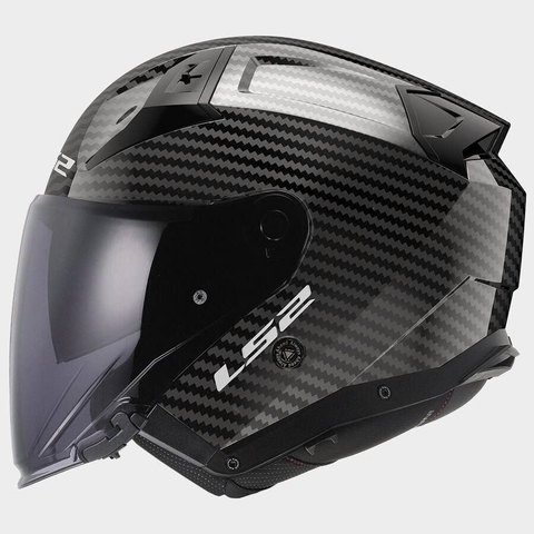 Nón Bảo Hiểm 3/4 Hai Kính LS2 OF603 Infinity II Carbon