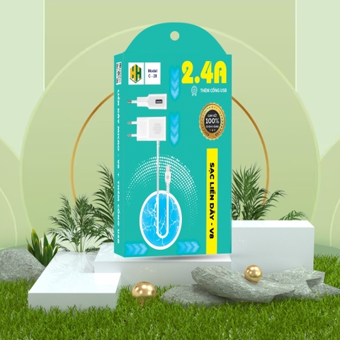 SẠC LIỀN DÂY - MICRO  - 2.4A - MODEL  : C-28