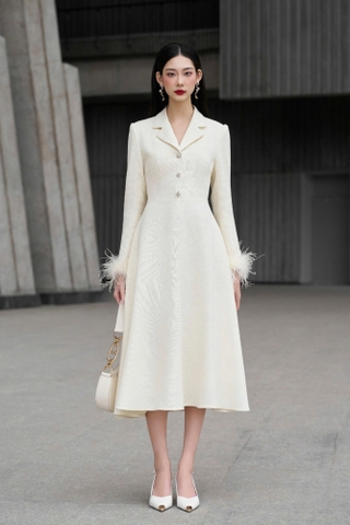 PENSÉE DRESS - Đầm cổ vest sang trọng