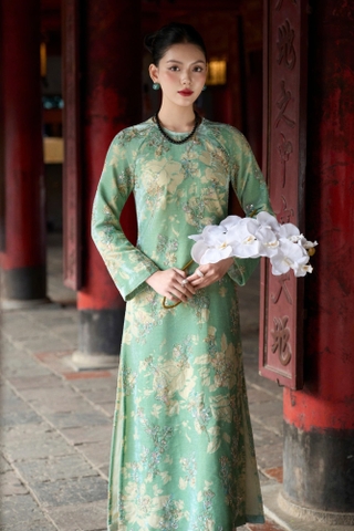 áo dài Ngọc Nhung- xanh ngọc